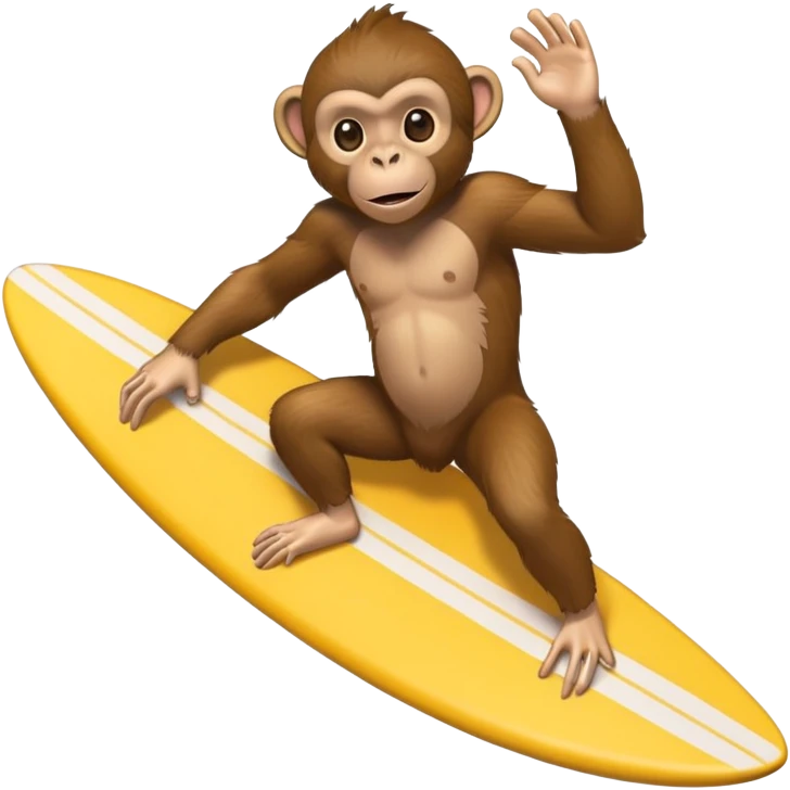 monkey riding a surfboard  emoji