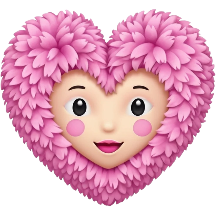 Pom Pom heart emoji