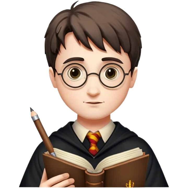 Harry Potter writing a diary emoji