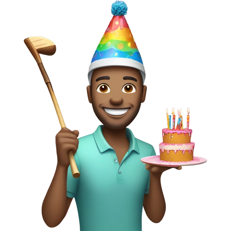 Happy birthday golfer emoji