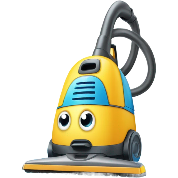 A vacuum cleaner sucking up tears emoji