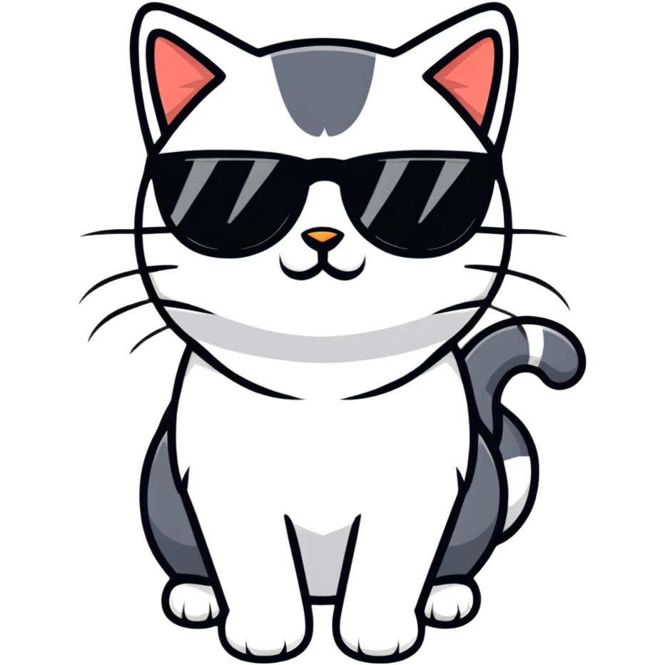 Cat with sunglasses emoji