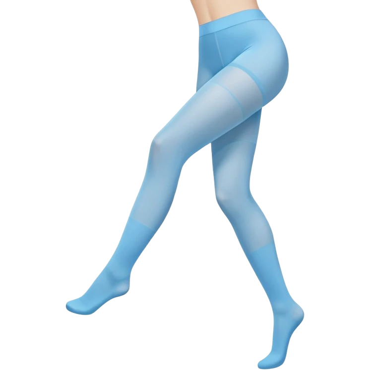 Sky blue tights in packaging emoji