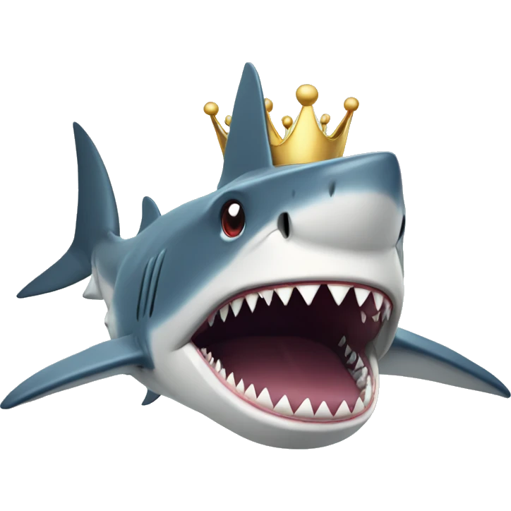 Shark with crown emoji