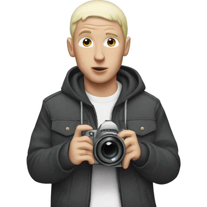 eminem holding a camera emoji