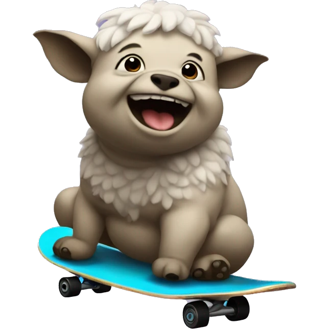 Appa on a skateboard emoji