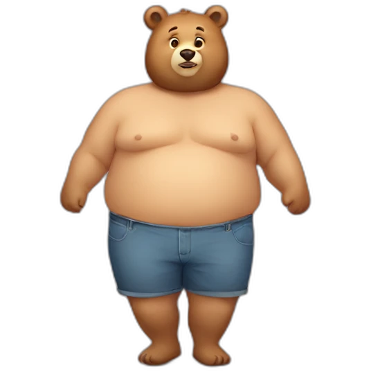 obese gay bear man emoji