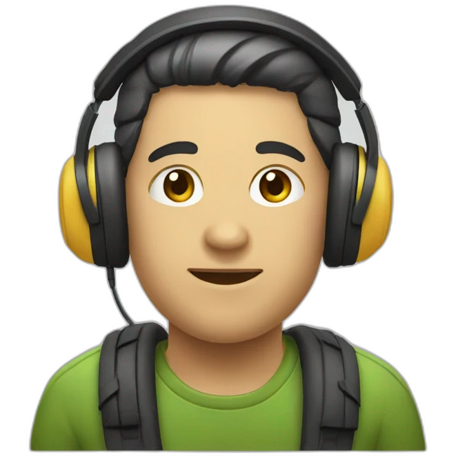 Faccina che ascolta le cuffie emoji