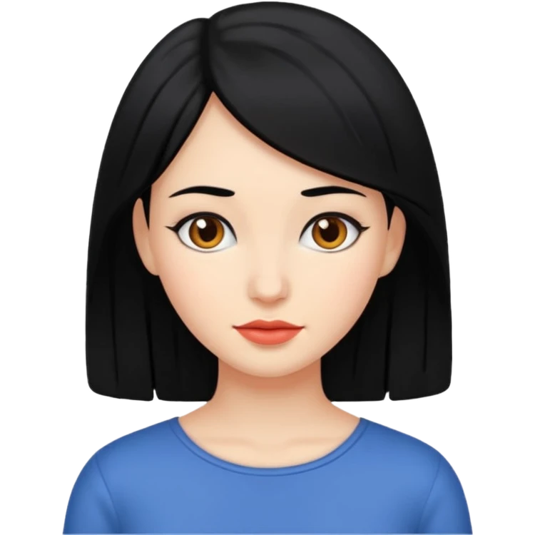 Black hair woman emoji