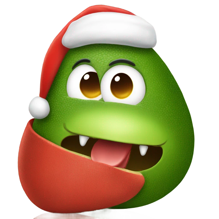 Avocado dinosaur Santa clause emoji