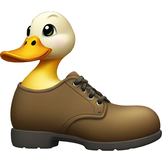 Duck with shoes  emoji