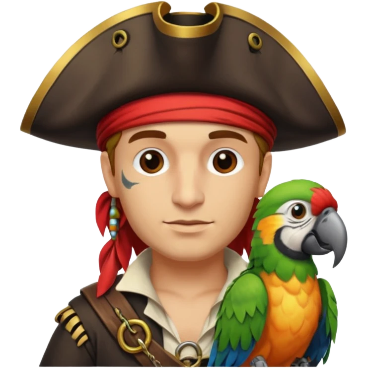 pirate and parrot emoji