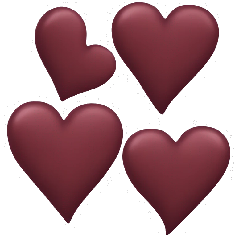 burgundy red heart emoji