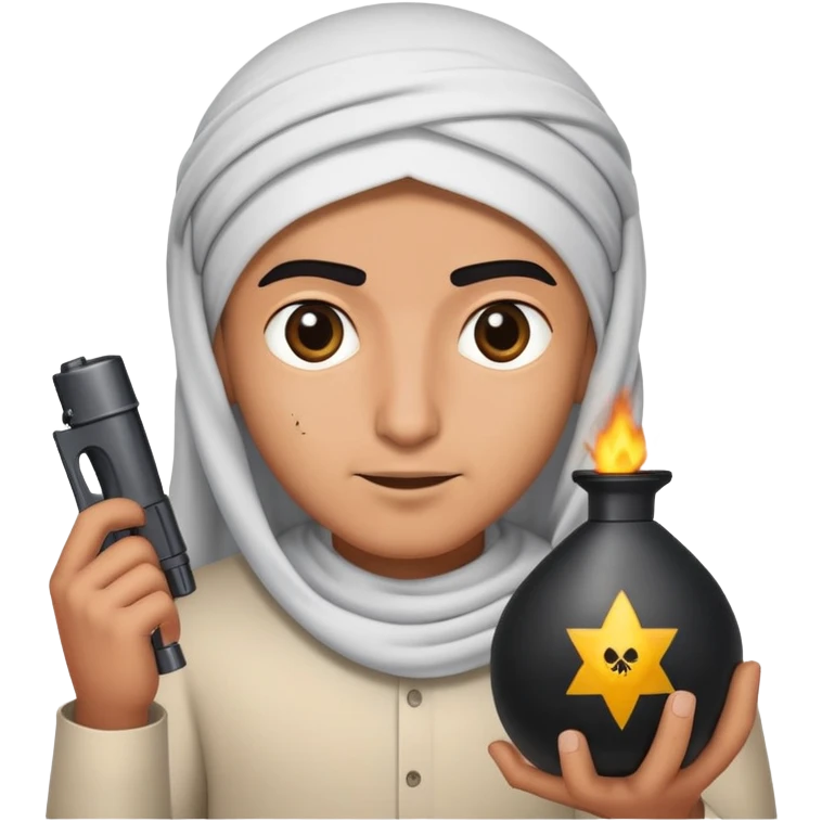 Un arabe avec une bombe  emoji