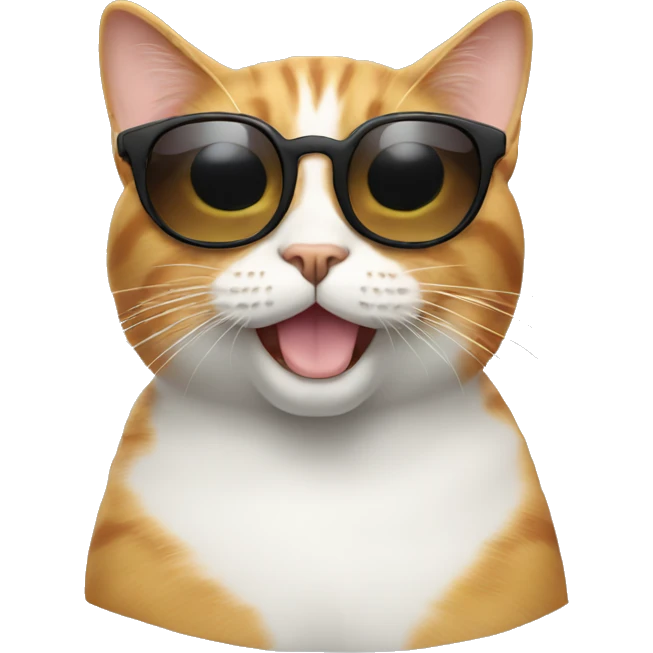 Cat with sunglasses emoji