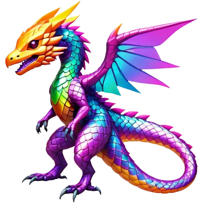 Tropical futuristic lush warm-colored modern colorful neon-colored Fakémon-Digimon-creature emoji