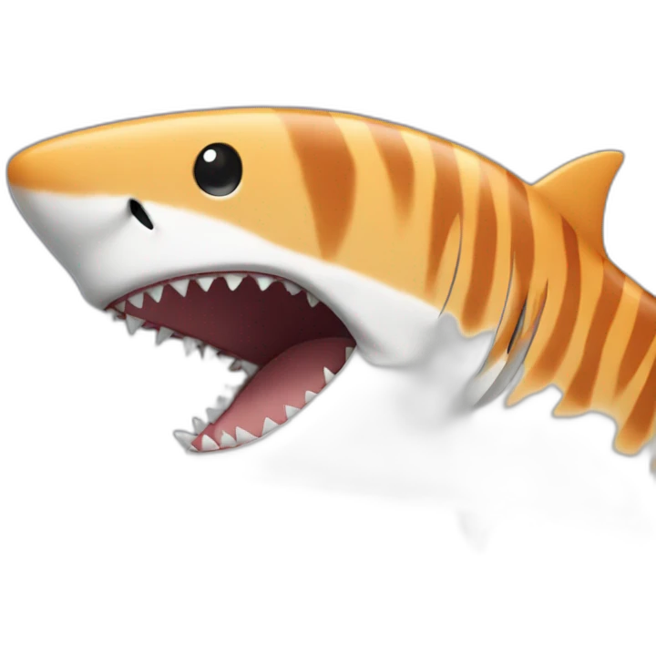 Half-shark, half-tiger emoji
