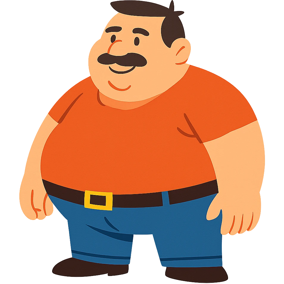 толстый мужик emoji