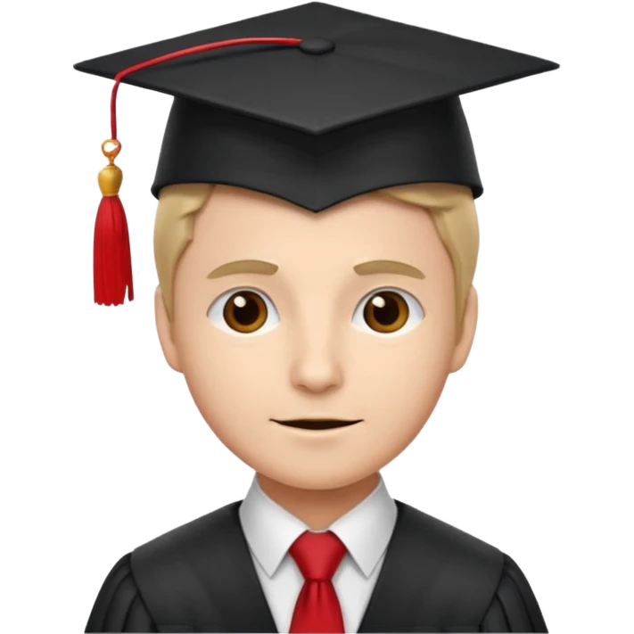 graduation day professor with red tie emoji