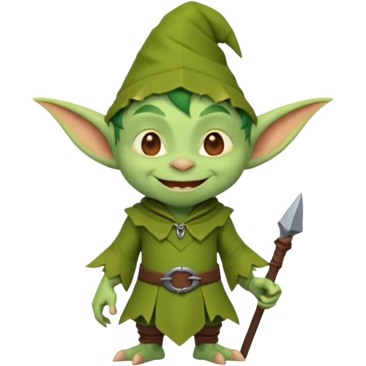 3d cute simple minimalist goblin emoji