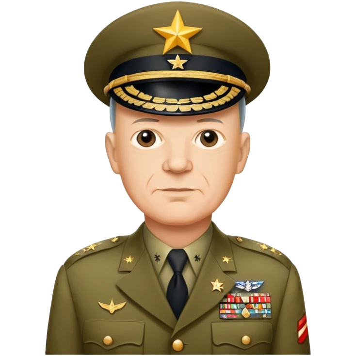 General Eisenhower in military uniform with five stars, World War II era emoji