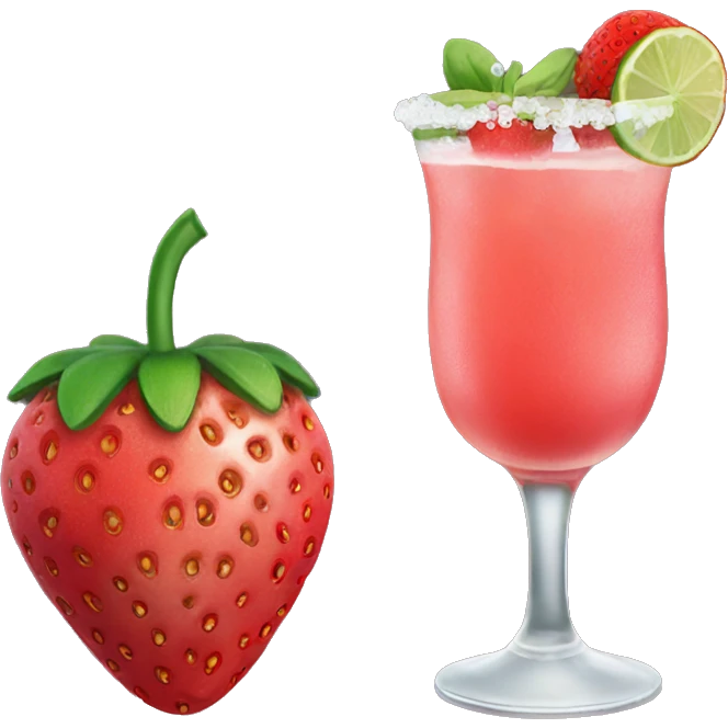 strawberry margarita emoji