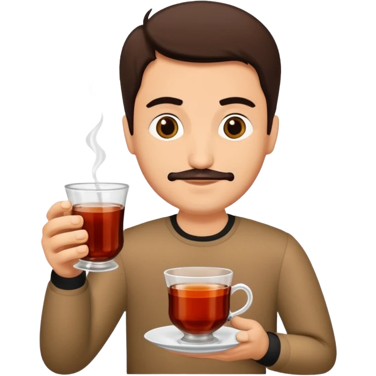 man holding turkish tea emoji
