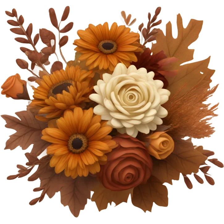autumn bouquet brown emoji