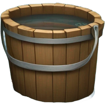 wooden bucket with water emoji
