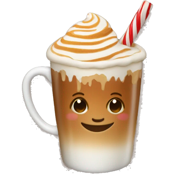 Christmas caramel latte emoji