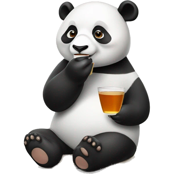  panda drinking Cup of tea emoji