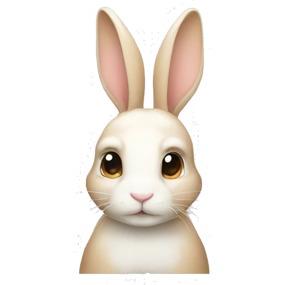 white/tan bunny emoji