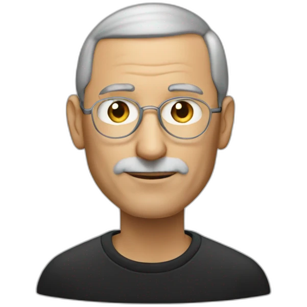 Steve jobs with black pullover  emoji