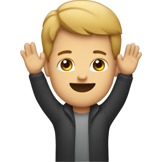 Person with hands up emoji