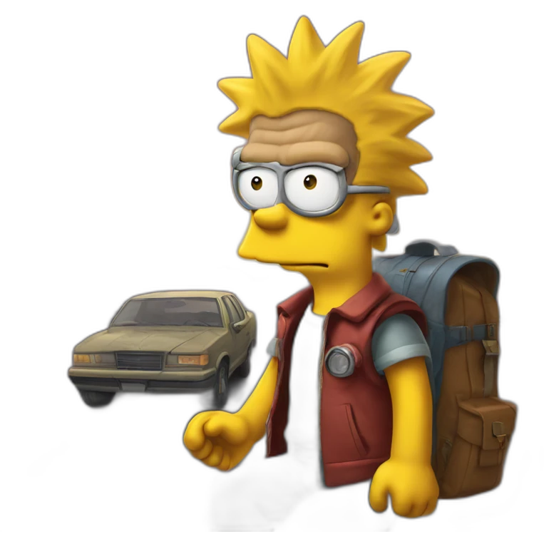 Bart Simpson time traveler emoji