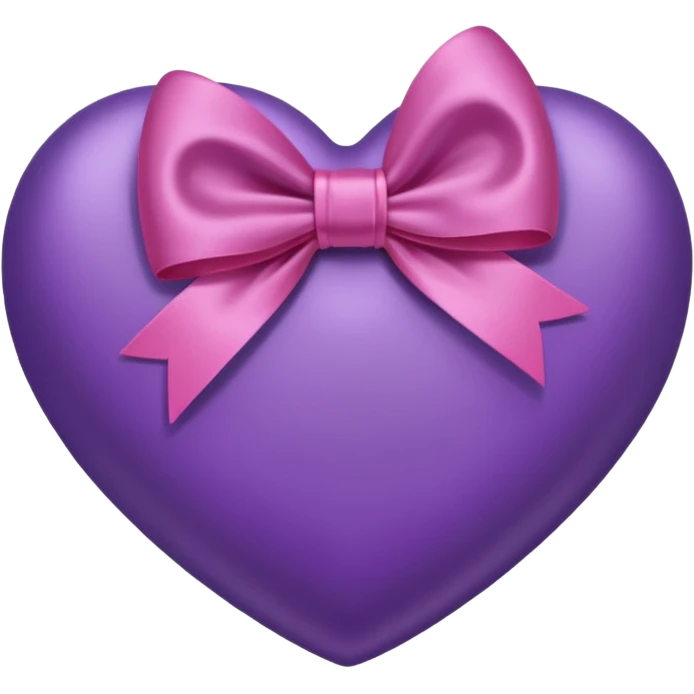 Purple heart with bow emoji