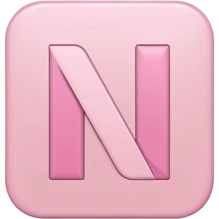 Netflix aesthetic "N" logo in pastel pink emoji