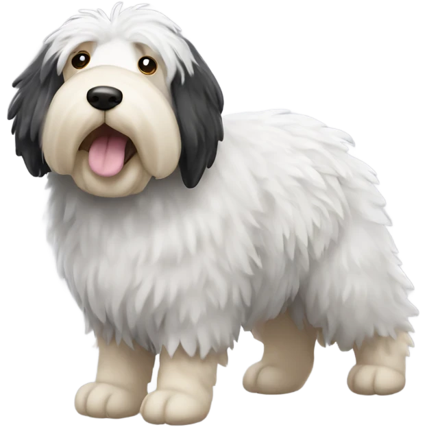 English sheep dog with wings emoji