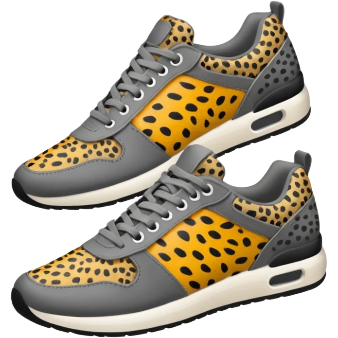 Grey Cheetah print SNEAKERS emoji