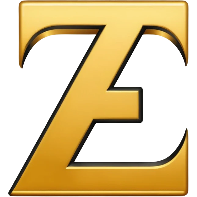 letter Z in black and gold emoji