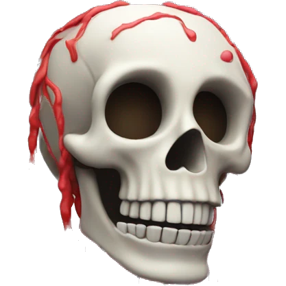 skeleton with red color dreads  lots money falling down like rain drops emoji