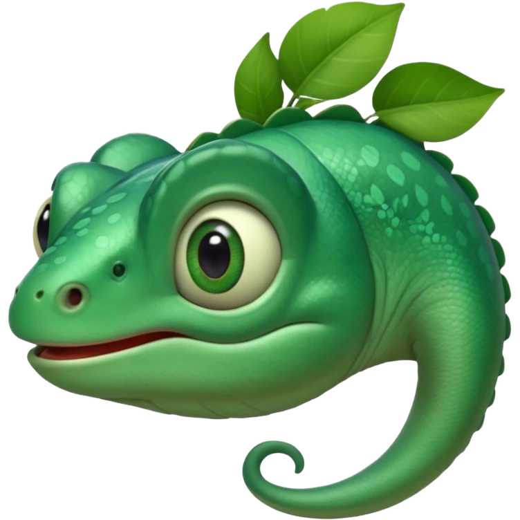Emoji de camaleón, que sea bonito, tierno y único para compartir con mi pareja, entonces que sea único, que sea parecido al camaleón de la película de rapumcel de Disney caricaturezco  emoji