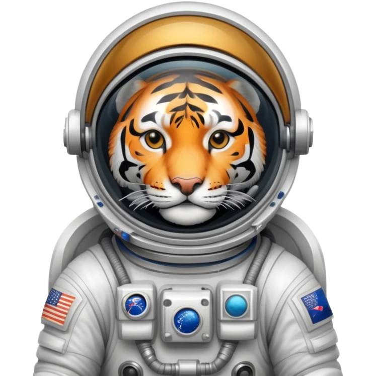 Tiger astronaut in space emoji
