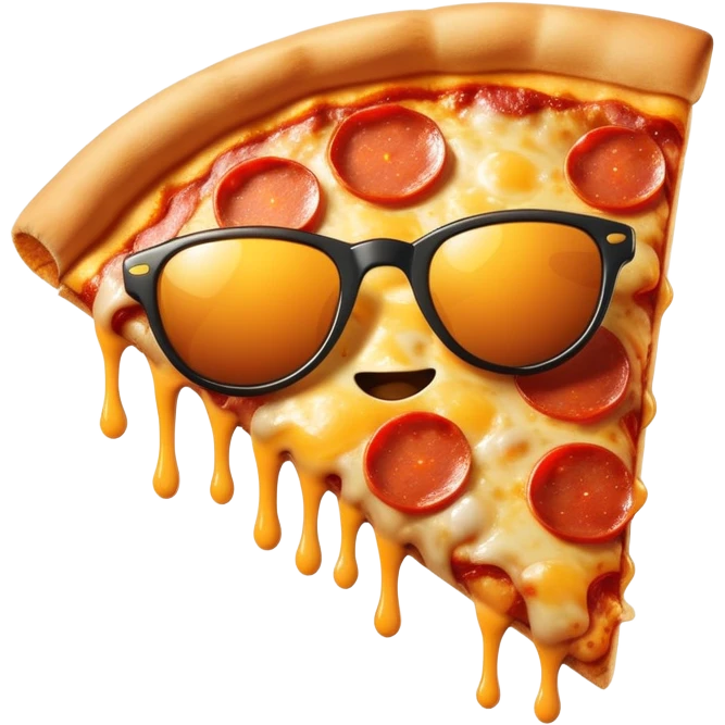 Pizza with sunglasses  emoji