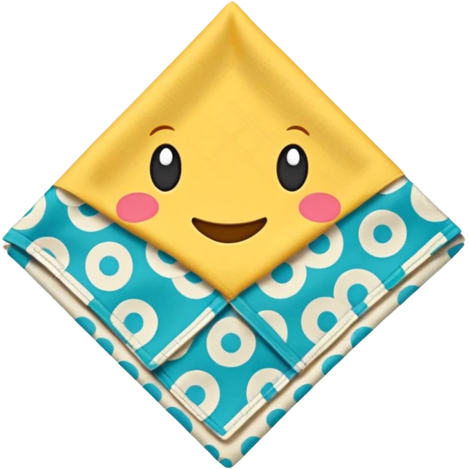 flapped patterned napkin emoji