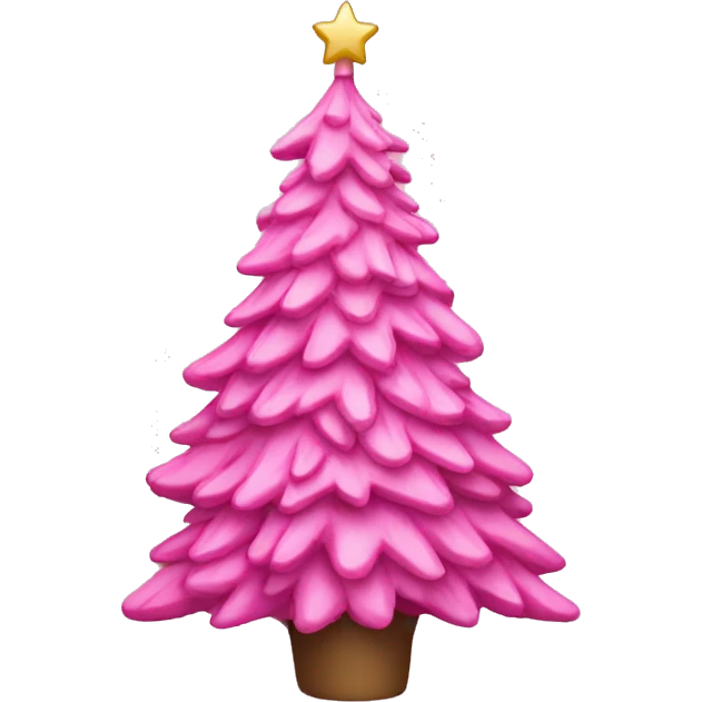 Pink Christmas tree  emoji