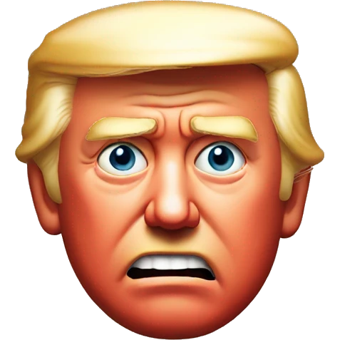 Red faced trump mad  emoji