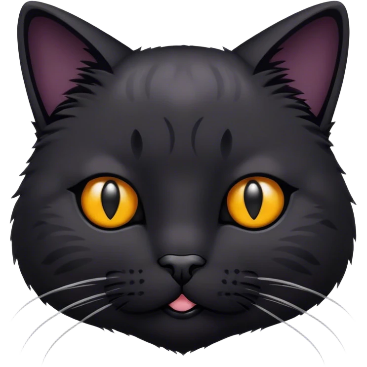 A cat with black balls emoji