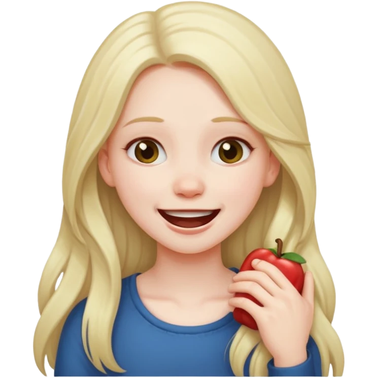 Girl choking herself while smiling  emoji