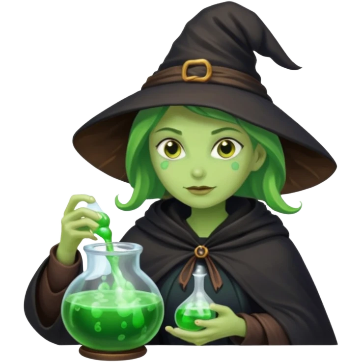 green witch cooking potion emoji